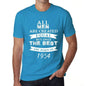 1954, Only the Best are Born in 1954 Men's T-shirt Blue Birthday Gift 00511 ultrabasic-com.myshopify.com