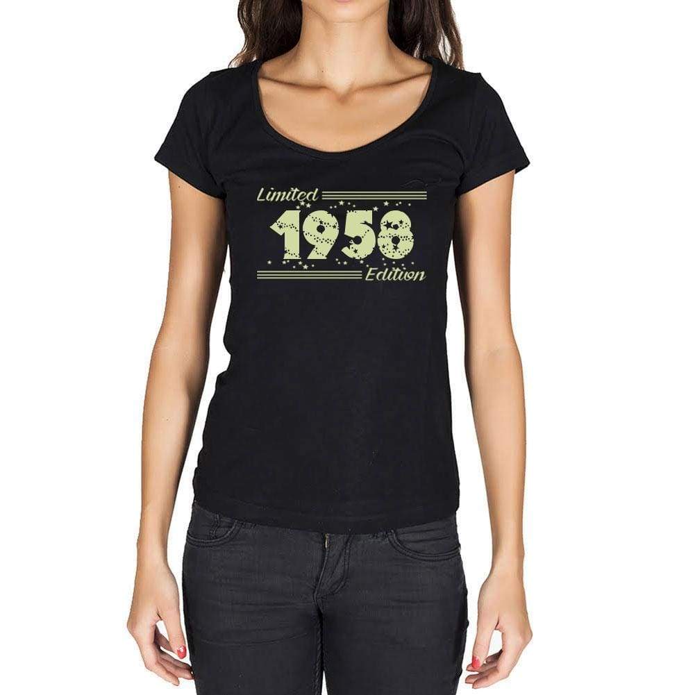 1958 Limited Edition Star, Women's T-shirt, Black, Birthday Gift 00383 ultrabasic-com.myshopify.com
