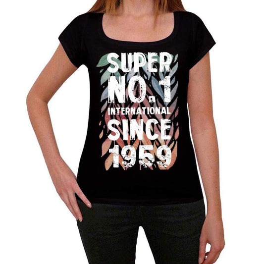 1959, Super No.1 Since 1959 Women's T-shirt Black Birthday Gift 00506 ultrabasic-com.myshopify.com