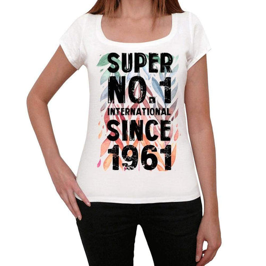 1961, Super No.1 Since 1961 <span>Women's</span> T-shirt White Birthday Gift 00505 - ULTRABASIC