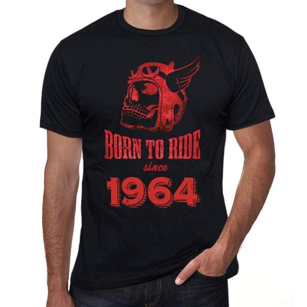 1964, Born to Ride Since 1964 Men's T-shirt Black Birthday Gift 00493 - ultrabasic-com