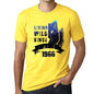 1966, Living Wild 2 Since 1966 Men's T-shirt Yellow Birthday Gift 00516 - ultrabasic-com