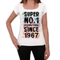 1967, Super No.1 Since 1967 Women's T-shirt White Birthday Gift 00505 - ultrabasic-com