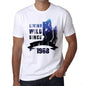 1968, Living Wild Since 1968 Men's T-shirt White Birthday Gift 00508 - ultrabasic-com