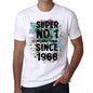 1968, Super No.1 Since 1968 Men's T-shirt White Birthday Gift 00507 - ultrabasic-com