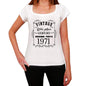 1971, Well Aged, White, Women's Short Sleeve Round Neck T-shirt 00108 - ultrabasic-com