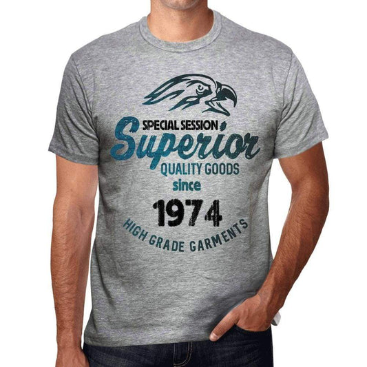 1974, Special Session Superior Since 1974 Mens T-shirt Grey Birthday Gift 00525 info@ultrabasic.com