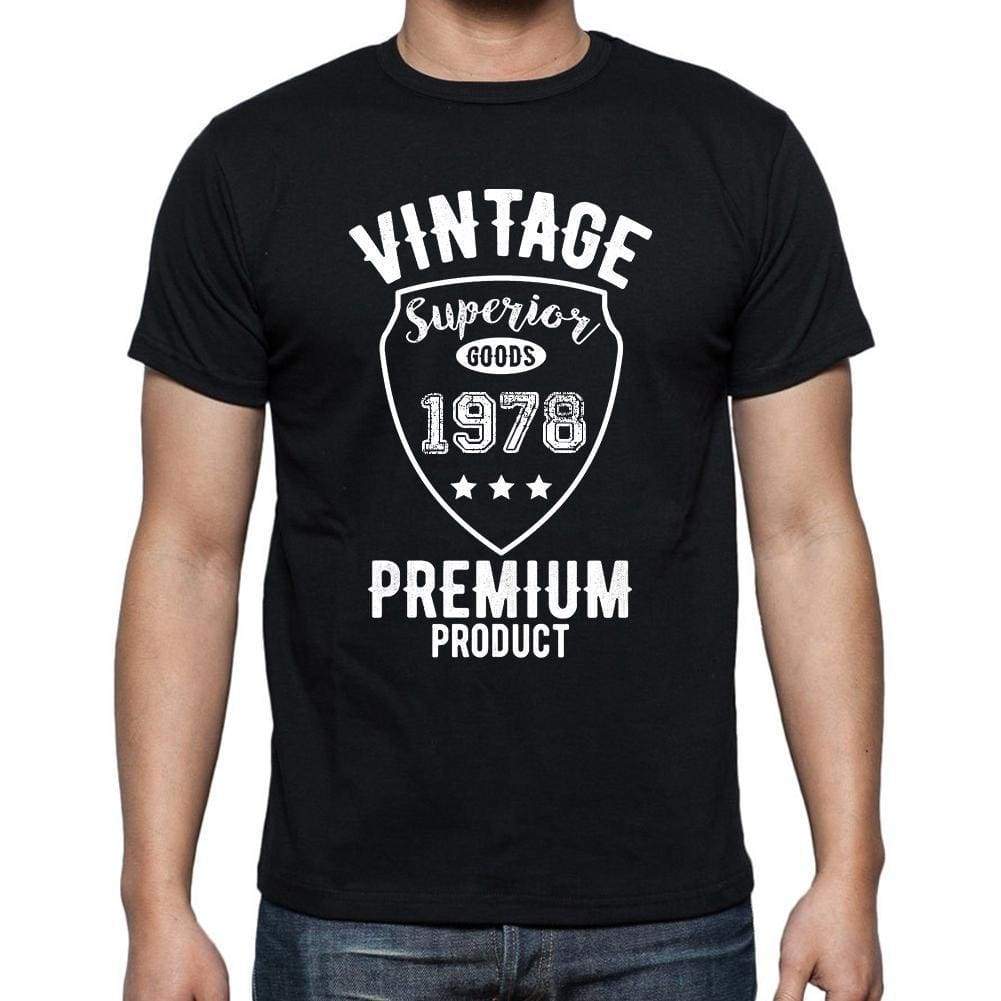 1978 Vintage superior, black, Men's Short Sleeve Round Neck T-shirt 00102 - ultrabasic-com