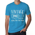 1982 Aging Like a Fine Wine Men's T-shirt Blue Birthday Gift 00460