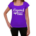 1982, Legend Since Women's T shirt Purple Birthday Gift 00131