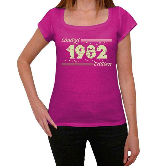 1982 Limited Edition Star, Women's T-shirt, Pink, Birthday Gift 00384 - ultrabasic-com