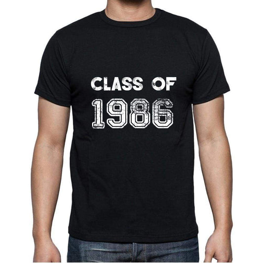 1986, Class of, black, Men's Short Sleeve Round Neck T-shirt 00103 - ultrabasic-com
