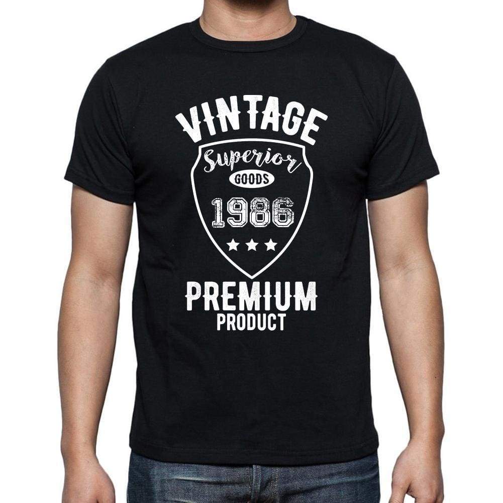 1986 Vintage superior, black, Men's Short Sleeve Round Neck T-shirt 00102 - ultrabasic-com