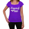 1987, Legend Since Women's T shirt Purple Birthday Gift 00131