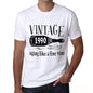 1990 Aging Like A Fine Wine Mens T-Shirt White Birthday Gift 00457 - White / Xs - Casual
