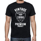 1990 Vintage Superior Black Mens Short Sleeve Round Neck T-Shirt 00102 - Black / S - Casual