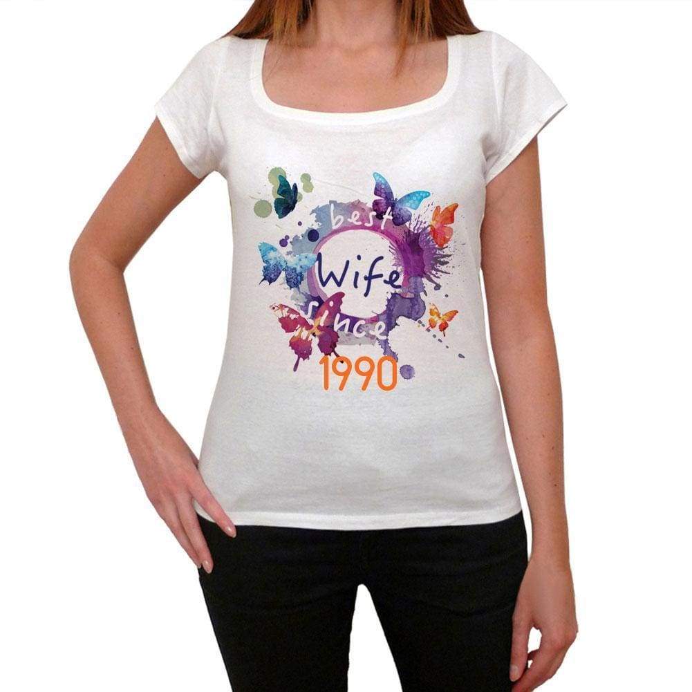 1990 Womens Short Sleeve Round Neck T-Shirt 00142 - Casual