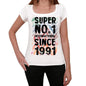 1991 Super No.1 Since 1991 Womens T-Shirt White Birthday Gift 00505 - White / Xs - Casual