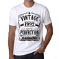 1992 Vintage Aged To Perfection Mens T-Shirt White Birthday Gift 00488 - White / Xs - Casual