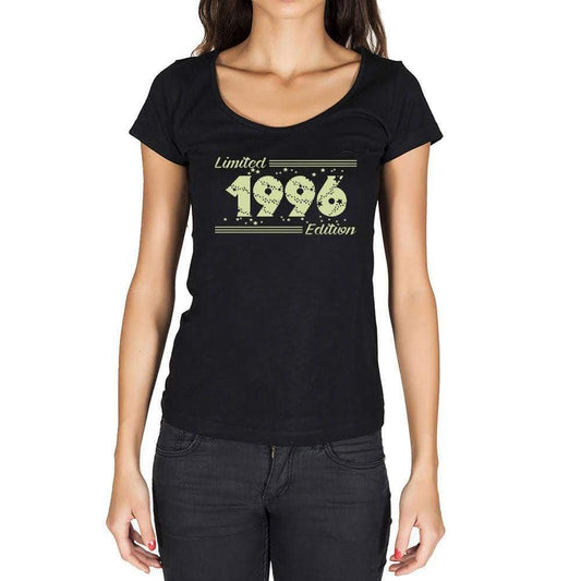 1996 Limited Edition Star Womens T-Shirt Black Birthday Gift 00383 - Black / Xs - Casual