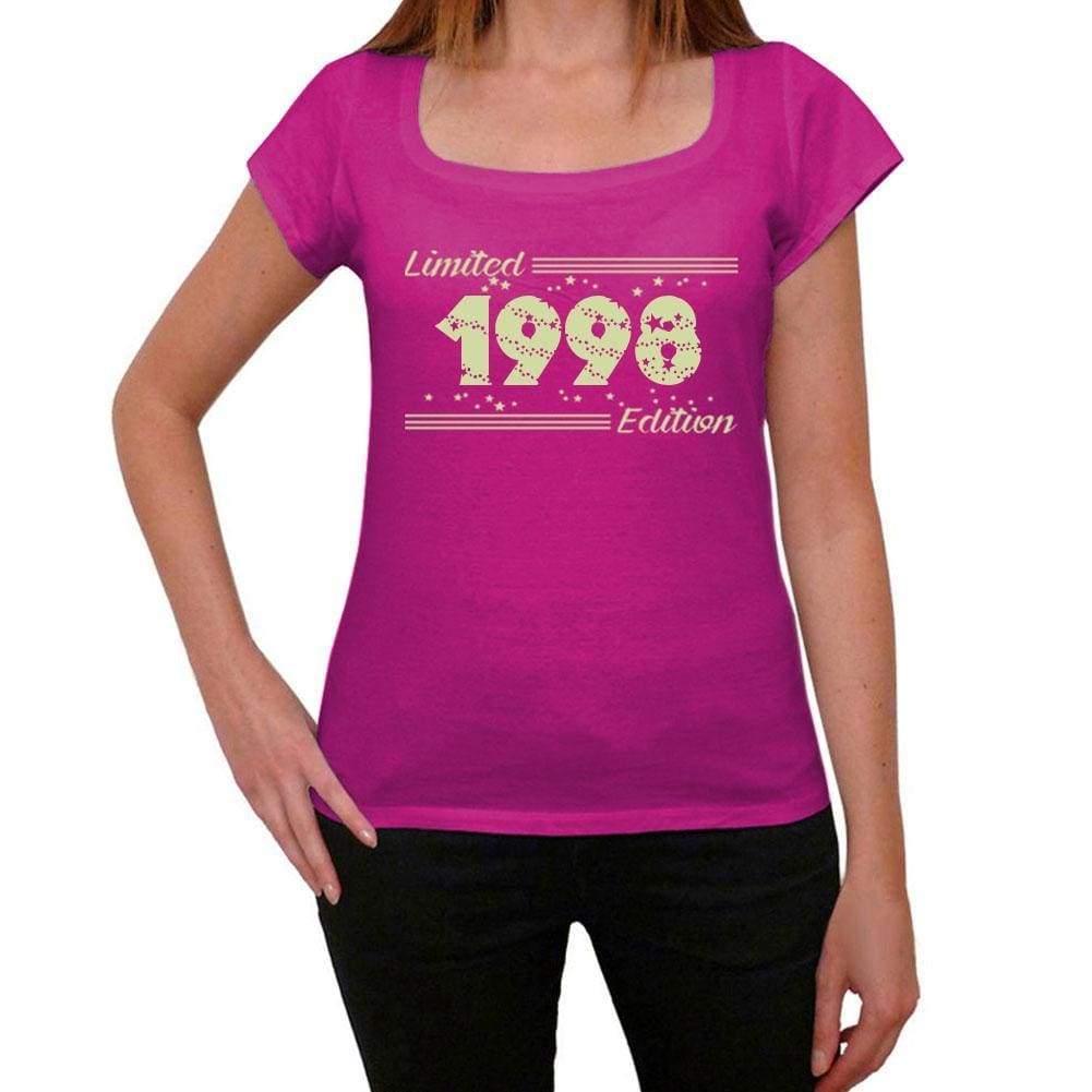 1998 Limited Edition Star Womens T-Shirt Pink Birthday Gift 00384 - Pink / Xs - Casual