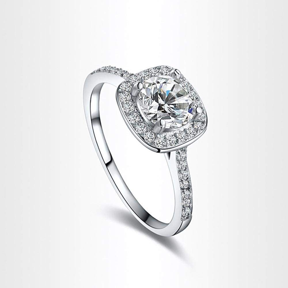 1PC Princess Square Diamond Ring Luxury Elegance Fashion Wedding Ring - Ultrabasic