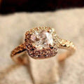 1PC Princess Square Diamond Ring Luxury Elegance Fashion Wedding Ring