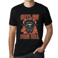 ULTRABASIC Graphic Men's T-Shirt - Outlaw from Hell - Fire Skull Shirt for Men