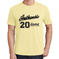 20, Authentic, Lemon, Men's Short Sleeve Round Neck T-shirt
