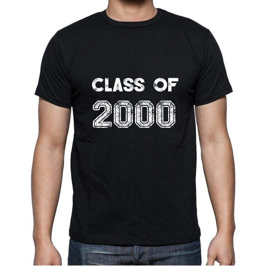 2000 Class Of Black Mens Short Sleeve Round Neck T-Shirt 00103 - Black / S - Casual