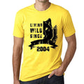 2004, Living Wild Since 2004 Men's T-shirt Lemon Birthday Gift 00501