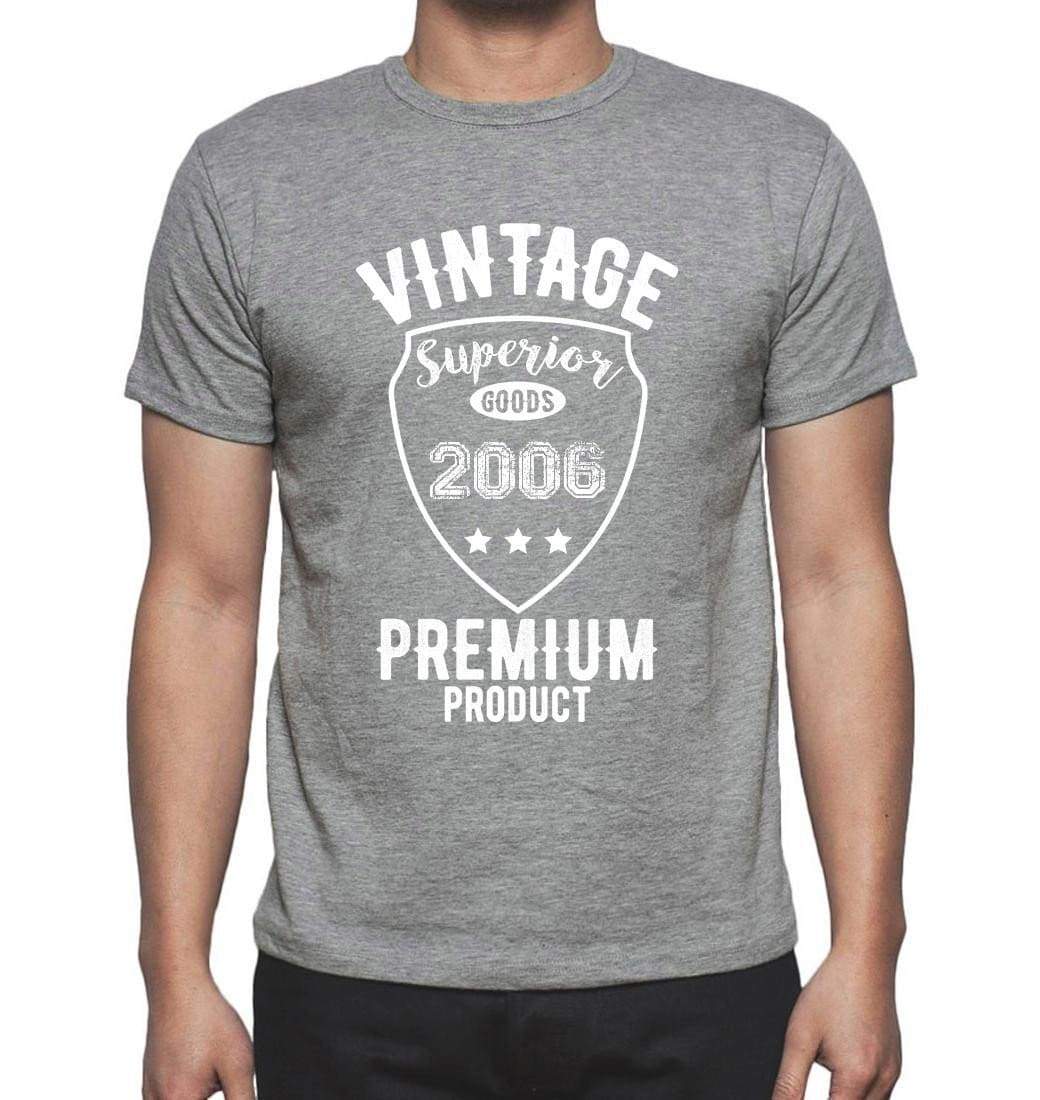 2006 Vintage Superior Grey Mens Short Sleeve Round Neck T-Shirt 00098 - Grey / S - Casual