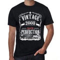 2008 Vintage Aged to Perfection Men's T-shirt Black Birthday Gift 00490