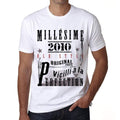 2010,birthday gifts for him,birthday t-shirts,Men's Short Sleeve Round Neck T-shirt , FR Vintage White Men's 00135