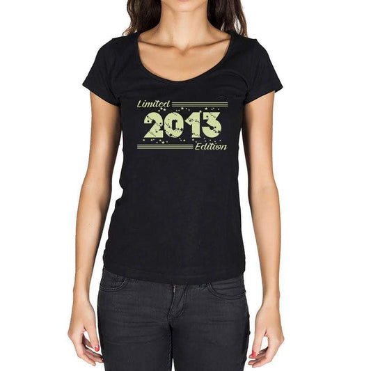 2013 Limited Edition Star Womens T-Shirt Black Birthday Gift 00383 - Black / Xs - Casual