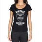 2015 Vintage Superior Black Womens Short Sleeve Round Neck T-Shirt 00091 - Black / Xs - Casual