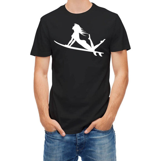 Graphique unisexe Cool Surfer Girl T-Shirt Figure manches courtes Tee
