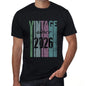 2026 Vintage Since 2026 Mens T-Shirt Black Birthday Gift 00502 - Black / X-Small - Casual