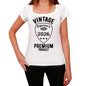 2026 Vintage Superior White Womens Short Sleeve Round Neck T-Shirt - White / Xs - Casual