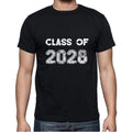 2028, Class of, black, Men's Short Sleeve Round Neck T-shirt 00103