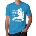 2035, Living Wild Since 2035 Men's T-shirt Blue Birthday Gift 00499