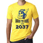 2037, Born to Ride Since 2037 Men's T-shirt Yellow Birthday Gift 00496 - Ultrabasic