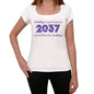 2037 Limited Edition Star Womens T-Shirt White Birthday Gift 00382 - White / Xs - Casual