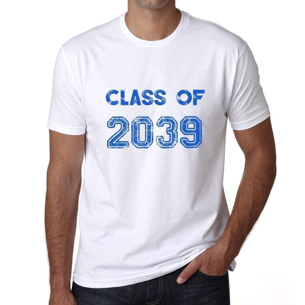 2039 Class Of White Mens Short Sleeve Round Neck T-Shirt 00094 - White / S - Casual
