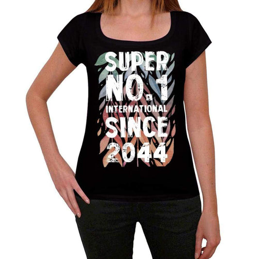 2044 Super No.1 Since 2044 Womens T-Shirt Black Birthday Gift 00506 - Black / Xs - Casual