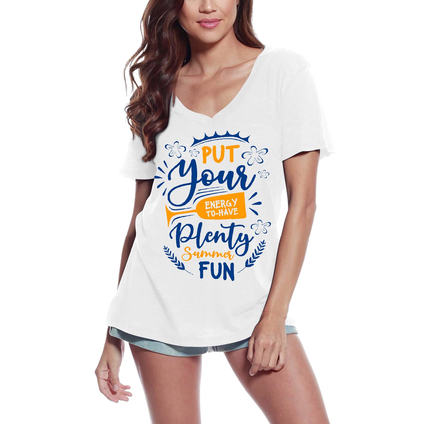 ULTRABASIC Damen-T-Shirt: Setzen Sie Ihre Energie ein, um viel Spaß zu haben – Festival-Shirt