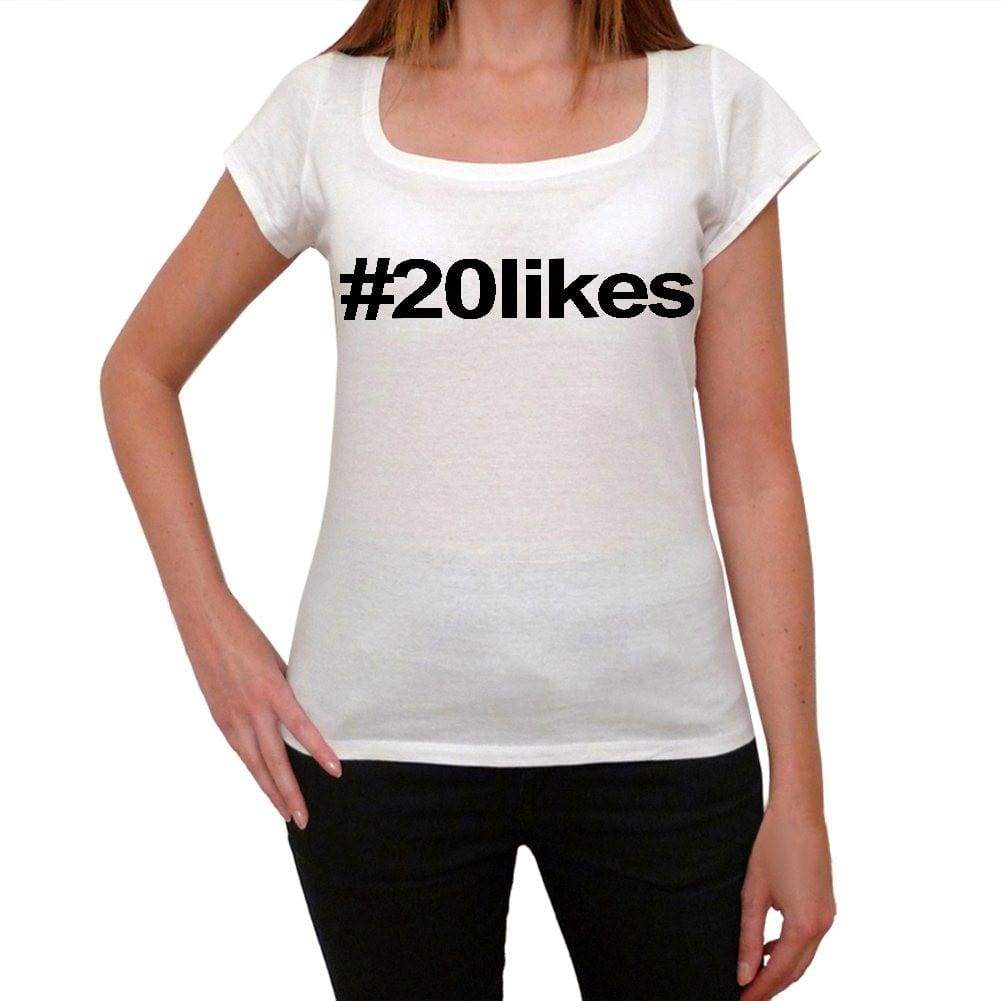 20Likes Hashtag Womens Short Sleeve Scoop Neck Tee 00075