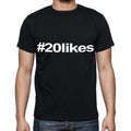 20likes , white letters, Men's Short Sleeve Round Neck T-shirt 00007