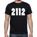 2112 , white letters, Men's Short Sleeve Round Neck T-shirt 00007