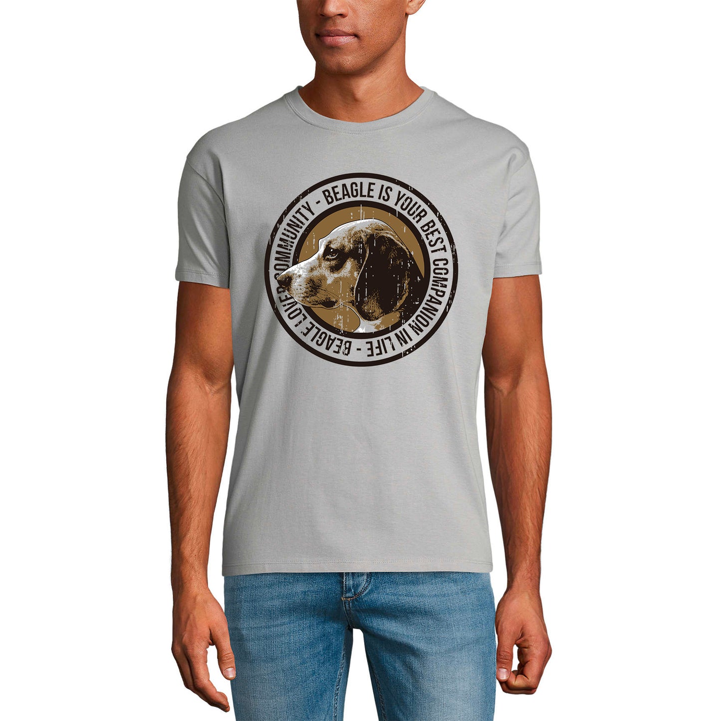 ULTRABASIC Herren-T-Shirt „Beagle is Your Best Companion Life – Dog Best Friend Shirt“.